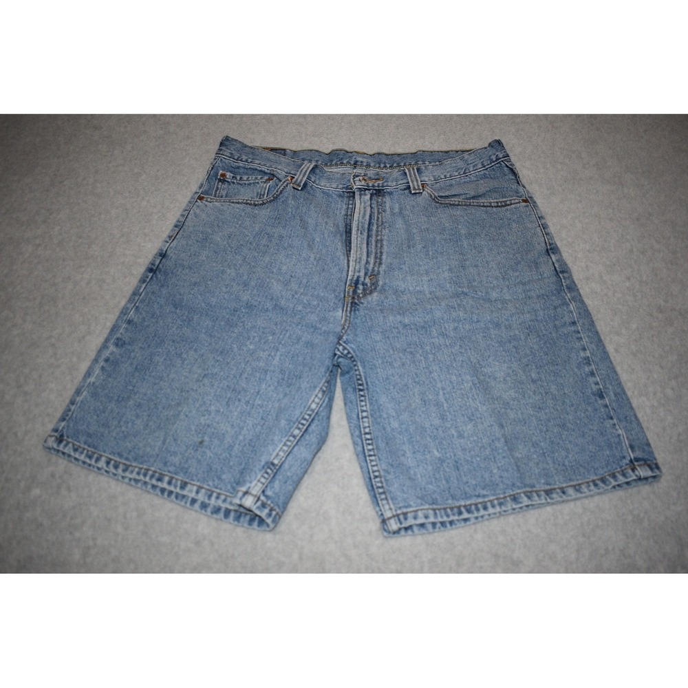 Levi's 550 Relaxed Fit Denim Shorts Men 36 Blue Medium Wash Cotton 9" Inseam